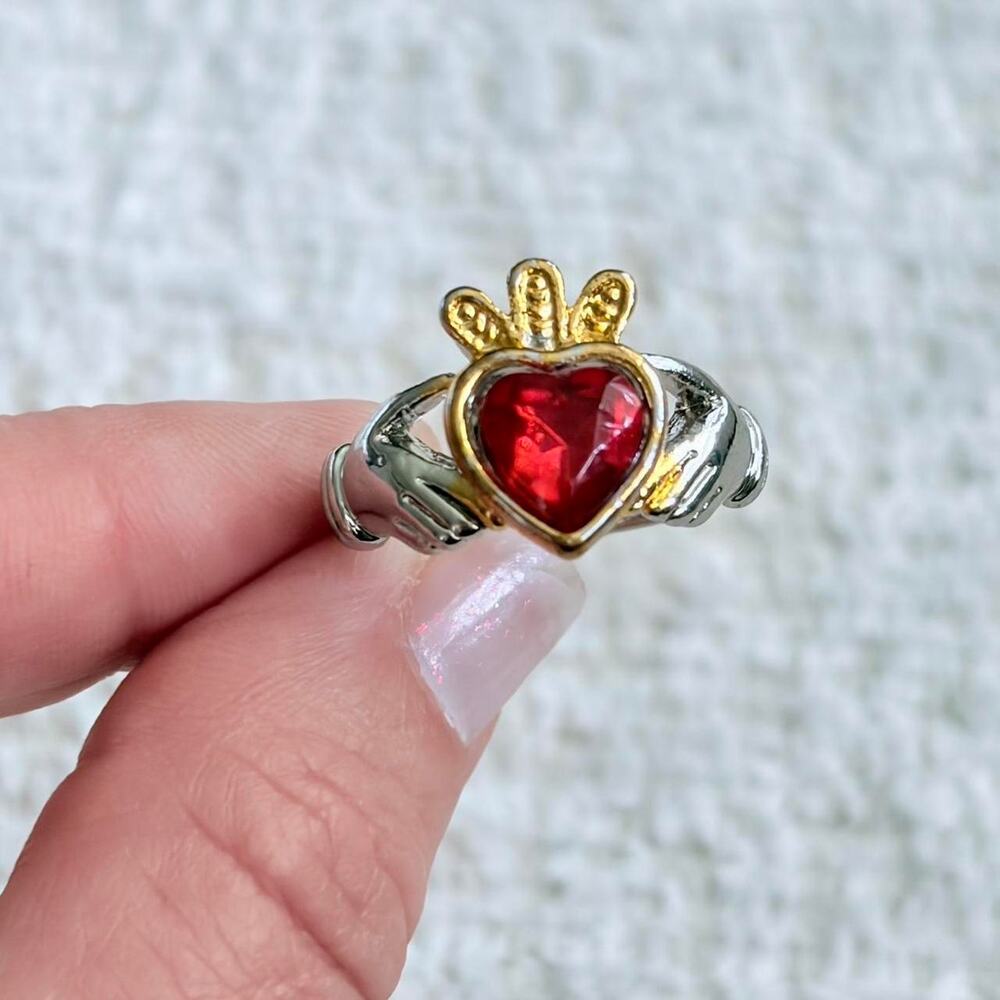 Silver & Gold Claddagh Ring